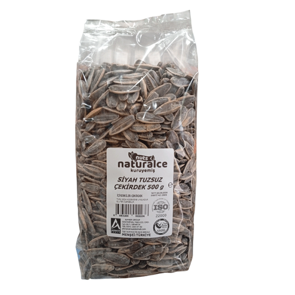 Naturalce Kuruyemiş Tuzsuz Siyah Çekirdek 500 Gr