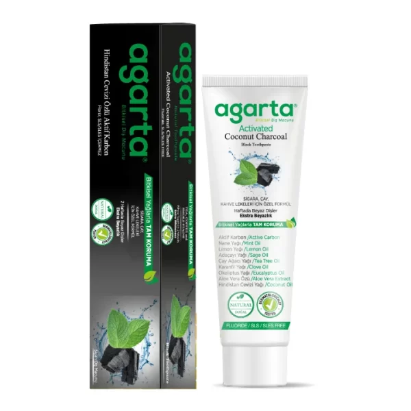 Agarta Doğal Hindistan Cevizi Özlü Aktif Karbon Diş Macunu 100 Ml